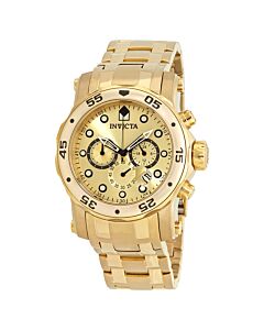 Men's Pro Diver Chronograph Stainless Steel Gold Dial