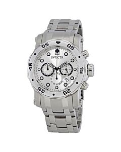 Men's Pro Diver Chronograph Stainless Steel Silver Dial
