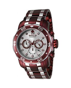 Men's Pro Diver Chronograph Stainless Steel Silver-tone Dial Watch