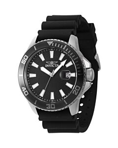 Men's Pro Diver Silicone Black Dial Watch