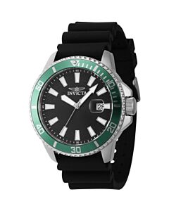 Men's Pro Diver Silicone Black Dial Watch