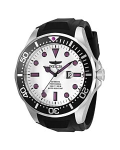 Men's Pro Diver Silicone White Dial Watch