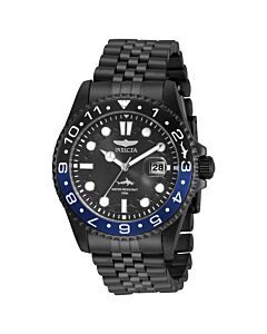 Men's Pro Diver Stainless Steel Black Dial Watch