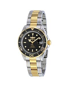 Men's Pro Diver Automatic Two-Tone Stainless Steel Blk Dial & Bezel SS