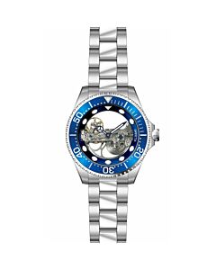 Men's Pro Diver Stainless Steel Blue (Transparent) Dial Watch