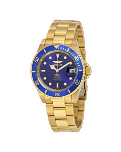 Men's Pro Diver Automatic 18K Gold Plated SS Blue Dial