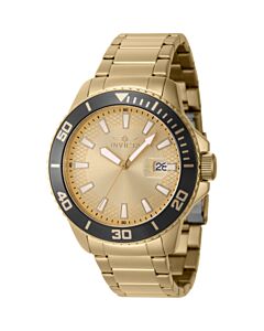 Men's Pro Diver Stainless Steel Gold-tone Dial Watch