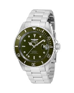 Men's Pro Diver Stainless Steel Military Green Dial Watch