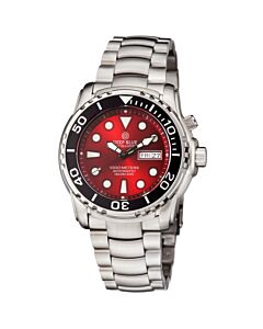 Men's Pro Sea Diver 1000 Automatic 316L Stainless Steel Red Dial Watch