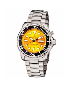 Men's Pro Sea Diver 1000 Automatic Stainless Steel Yellow Dial