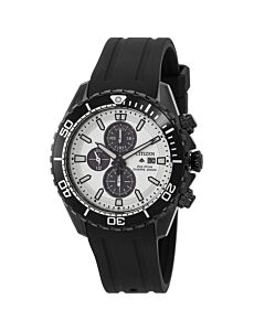 Men's Promaster Marine Chronograph Rubber White Dial Watch