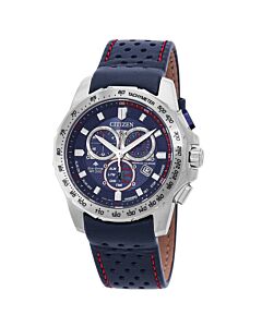 Men's Promaster MX Chronograph Leather Blue Dial Watch