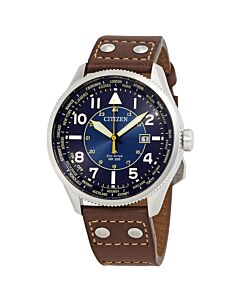 Men's Promaster Nighthawk Leather Blue Dial Watch