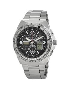 Men's Promaster Skyhawk A-T Chronograph Stainless Steel Black Dial Watch