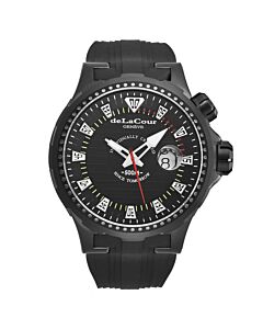 Mens-Promess-Rubber-Black-Dial-Watch