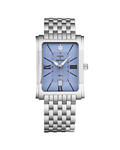 Men's Prominente Stainless Steel Blue Dial Watch