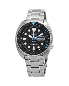 Men's Prospex PADI King Turtle Stainless Steel Black Dial Watch
