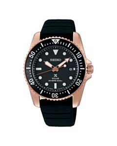 Men's Prospex Solar Silicone Black Dial Watch