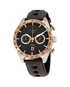Men's PRS 516 Chronograph Leather Black Dial Watch