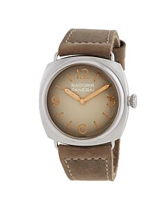Men's Radiomir Tre Giorni Leather Beige Dial Watch