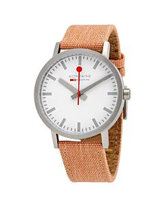 Men's (Recycled PET) Textile (Cork Backed) White Dial Watch