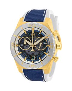 Men's Reef Chronograph Silicone with a Blue Nylon Top Blue (Translucent) Dial Watch