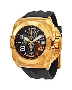 Men's Reef Collection Silicone Copper and Black Dial Watch