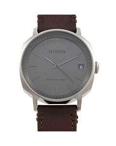 Men's Regent II Leather Grey Dial Watch