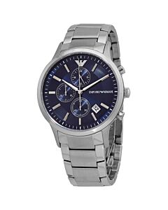 Men's Renato Chronograph Stainless Steel Blue Dial Watch
