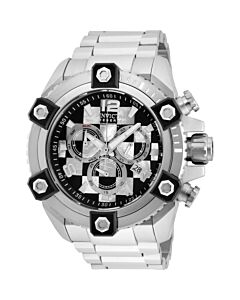 Men's Reserve Chronograph Stainless Steel Black and White Dial Watch
