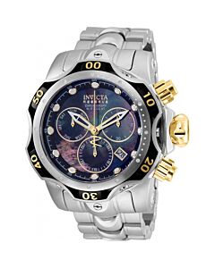 Men's Reserve Chronograph Stainless Steel Black Mother of Pearl Dial