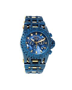 Men's Reserve Chronograph Stainless Steel Blue and Gold Dial Watch