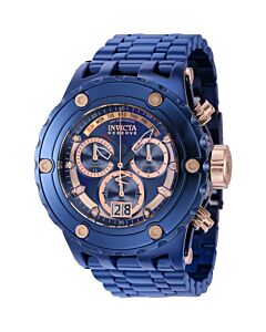 Men's Reserve Chronograph Stainless Steel Dark Blue and Rose Gold Dial Watch