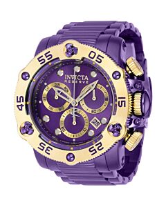 Men's Reserve Chronograph Stainless Steel Purple Dial Watch