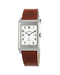 Men's Reverso Classic Leather Silver Dial Watch