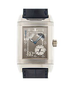 Men's Reverso Leather Grey Dial