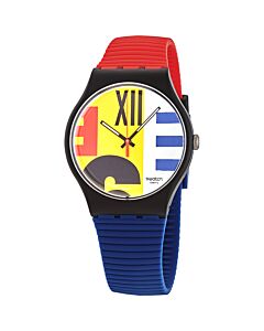 Men's REVIVAL Silicone White and Yellow Dial Watch