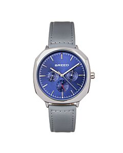 Men's Revolver Leather Blue Dial Watch