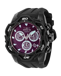 Men's Ripsaw Chronograph Silicone Silver and Black Dial Watch