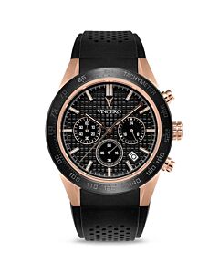Men's Rogues Chronograph Silicone Black Dial Watch