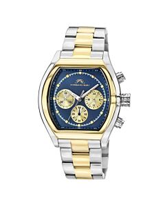 Men's Roman Chronograph Stainless Steel Blue Dial Watch