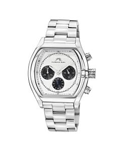 Men's Roman Chronograph Stainless Steel White Dial Watch