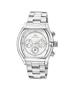 Men's Roman Chronograph Stainless Steel White Dial Watch