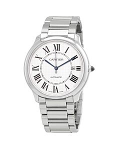Men's Ronde Must De Cartier Stainless Steel Silver-tone Dial Watch