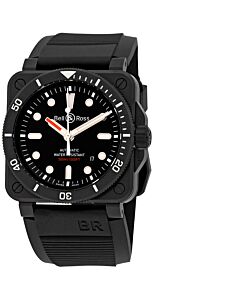 Men's Rubber Black Dial Watch