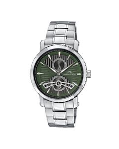 Men's Russel Stainless Steel Green Dial Watch