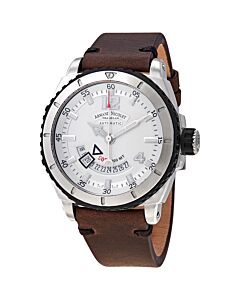 Men's S05-3 Leather Silver-tone Dial