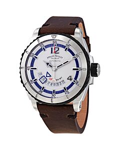 Men's S05-3 Leather Silver-tone Dial