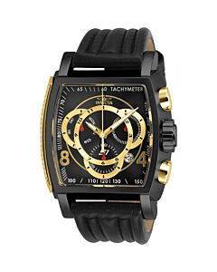Men's S1 Rally Chronograph Leather Black Dial