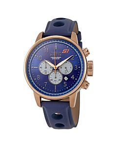 Men's S1 Rally Chronograph Leather Blue Dial Watch